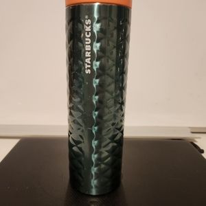 Starbucks 2012 dark green quilted tumbler.
